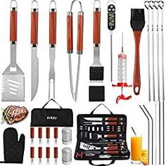 BBQ Wooden Handle Tools Set