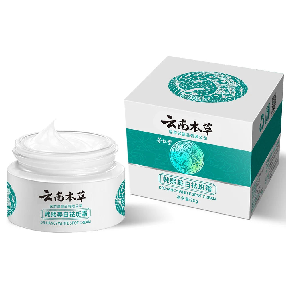20g Herb Powerful Whitening Freckle Cream Remove Acne Spots Melanin Dark Spots Face Moisturizing Face Skin Care Beauty Yun Nan
