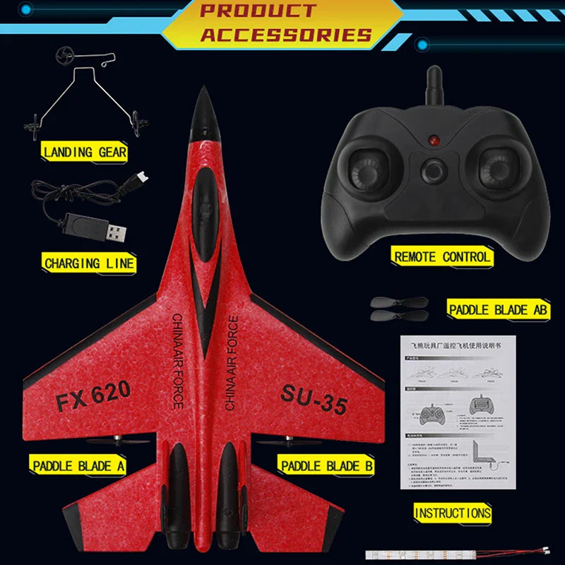 Aircraft Radio Control Glider Remote Control Fighter Plane Glider Airplane Foam Boys Toys for Children