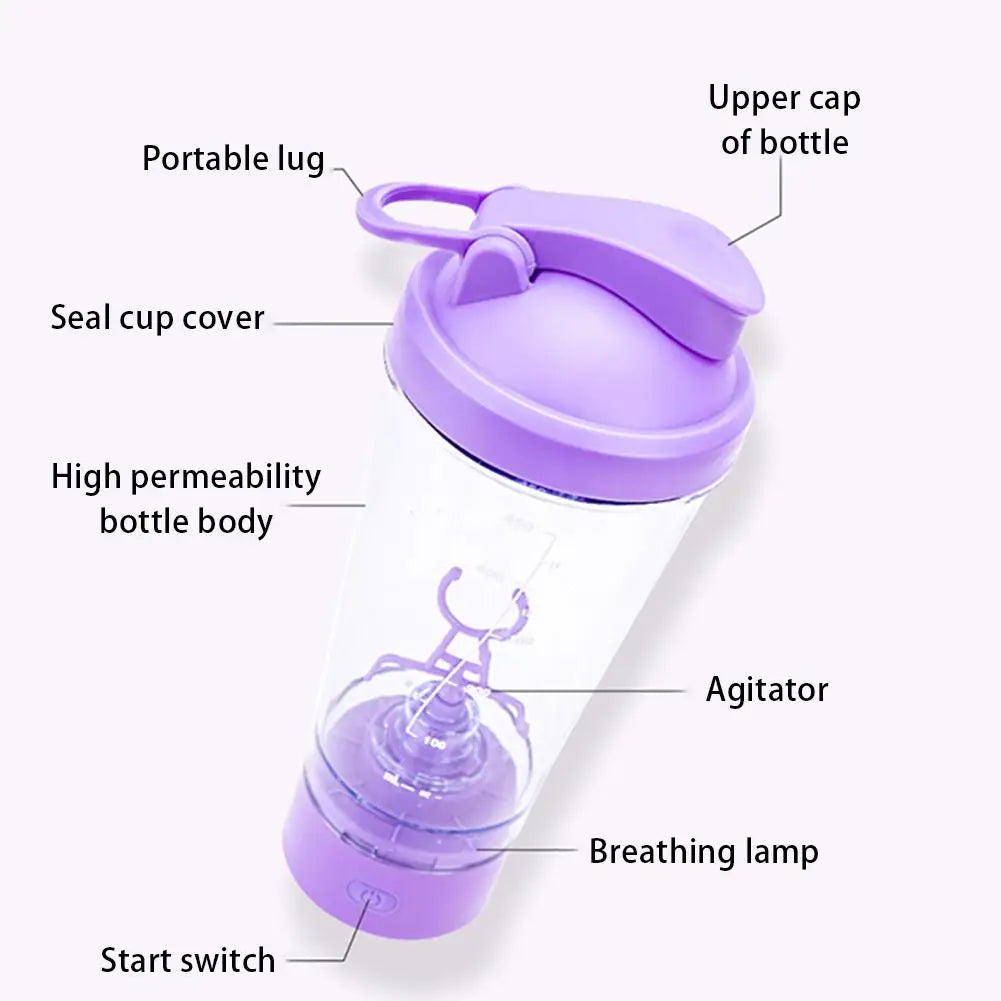 450ml Automatic Self Stirring Protein Shaker Bottle Electric Portable Movement Mixing Water Bottle Sports Shaker Cup