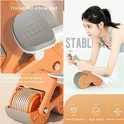 Automatic Rebound Workout For Abs Bodybuilding Training Exercise Fitness Slide Roller