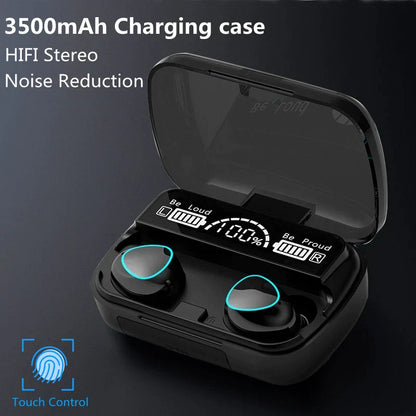TWS Wireless Earphones Bluetooth Noise Canceling earbuds Stereo Headphones LED Display