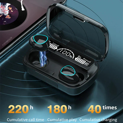 TWS Wireless Earphones Bluetooth Noise Canceling earbuds Stereo Headphones LED Display