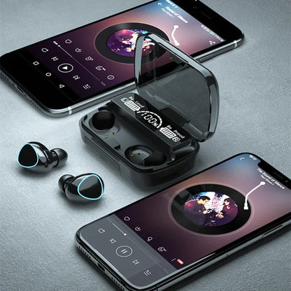 TWS Wireless Earphones Bluetooth Noise Canceling earbuds Stereo Headphones LED Display