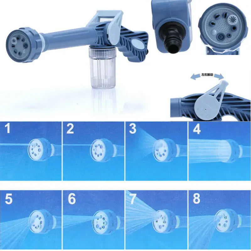 Garden Hose Nozzle Water Soap Dispenser Pump Spray Gun Car Washer Cleaning