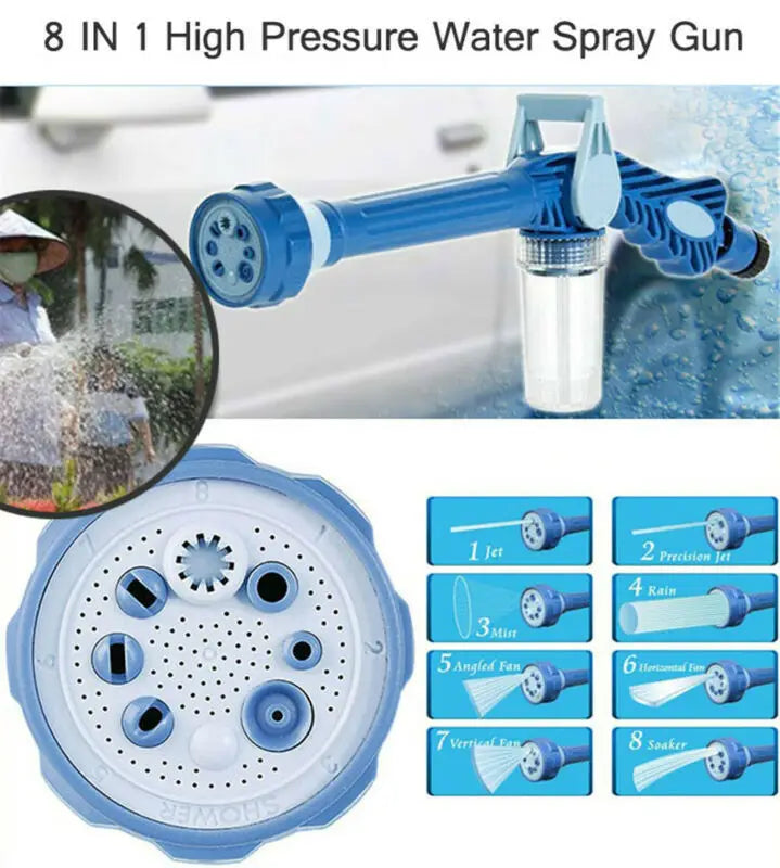 Garden Hose Nozzle Water Soap Dispenser Pump Spray Gun Car Washer Cleaning