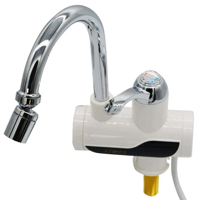 ATWFS 3000W Tankless Instant Water Heater Electric Hot Water Faucet Heating Kitchen Tap with Temperature Display