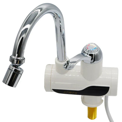 ATWFS 3000W Tankless Instant Water Heater Electric Hot Water Faucet Heating Kitchen Tap with Temperature Display
