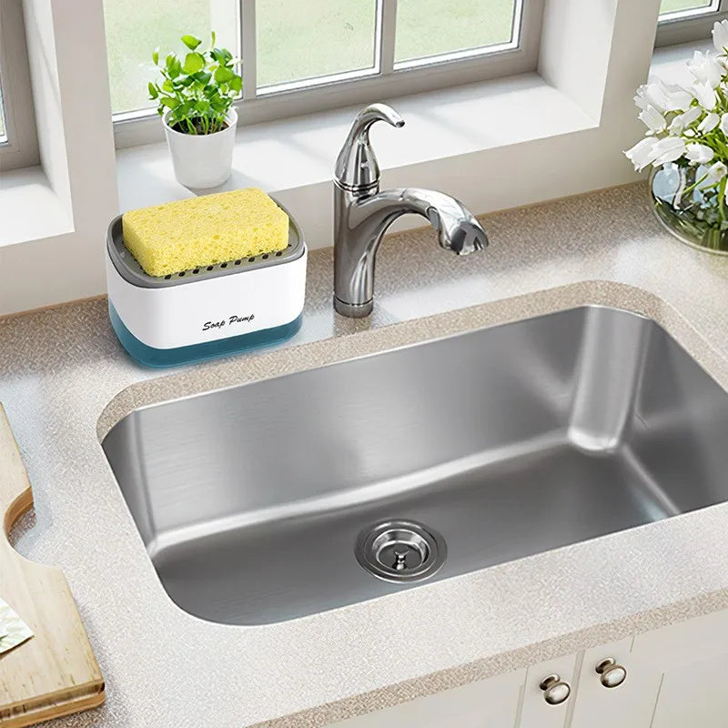 2-in-1 Kitchen Soap Dispenser with Sponge Holder