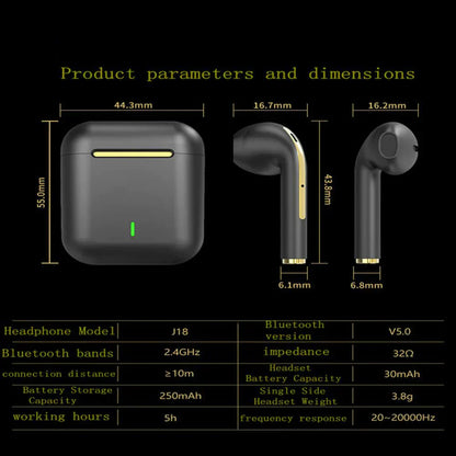 Wireless Bluetooth Headphones  In Ear Stereo Sports Earphone Ture Wireless Bluetooth Headset With Mic