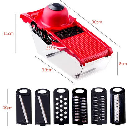 6-In-1 Kitchen Gadget Multifunctional Vegetable Cutter Shredder Scraper Slicer Slicer