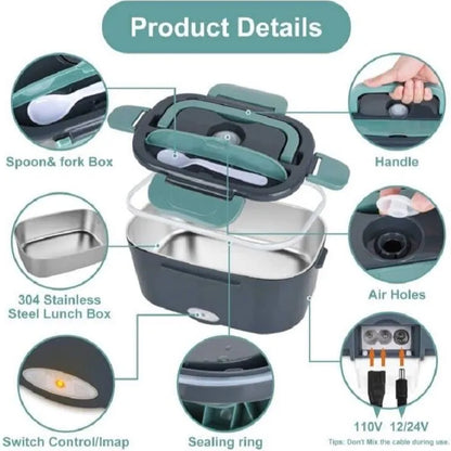Electric Lunch Box Food Warmer Portable Food Heater for Car Or Home