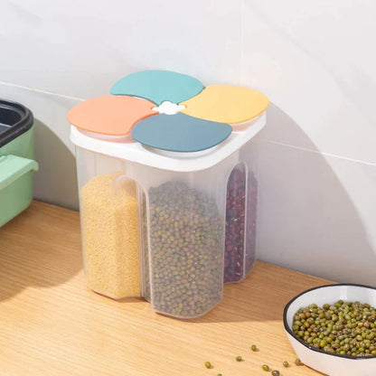 Grains Storage Tank Kitchen Compartment Storage Box Plastic Moisture-Proof Sealed Jar Noodle Beans Rice Container
