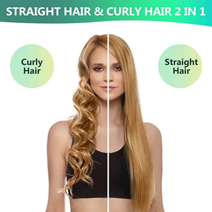 Electric Professional Negative Ion Hair Straightener Brush Curling Comb with Lcd Display