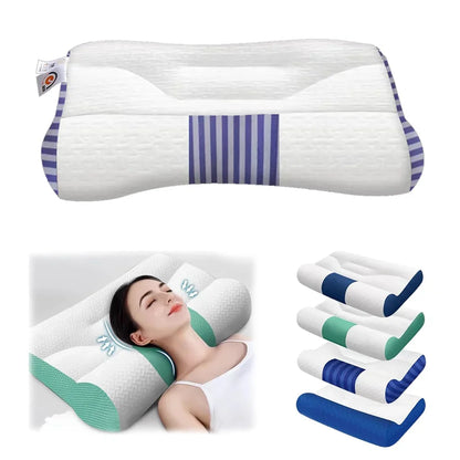 Cervical Memory Foam Pillow, Ergonomic Goose Down Pillow, Sleep Enhancing Cervical Support Comfort Goose Down Pillow, Enhancing