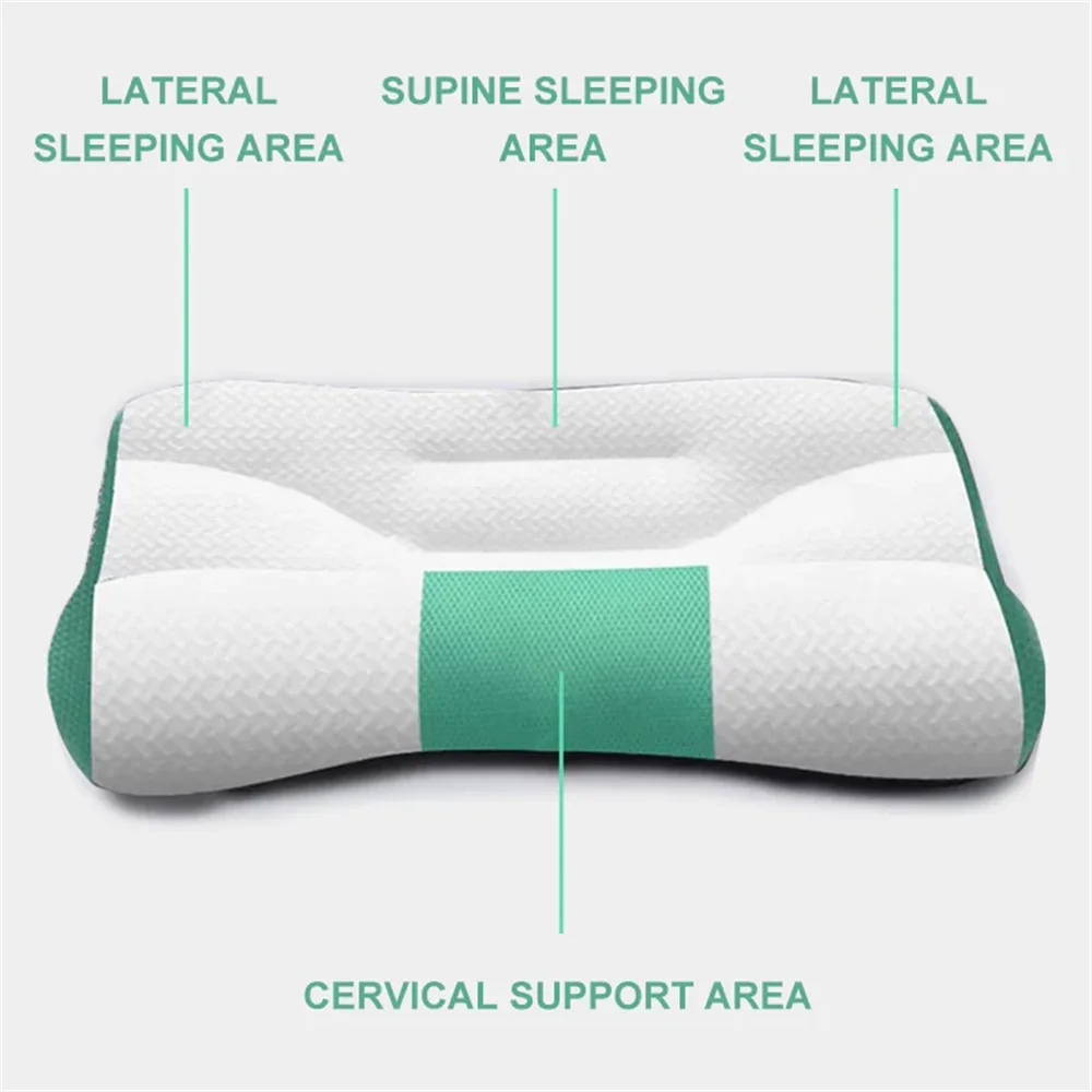 Cervical Memory Foam Pillow, Ergonomic Goose Down Pillow, Sleep Enhancing Cervical Support Comfort Goose Down Pillow, Enhancing