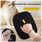 Reusable pet hair removal gloves with a double-sided design