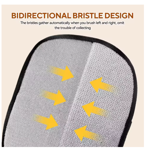 Reusable pet hair removal gloves with a double-sided design