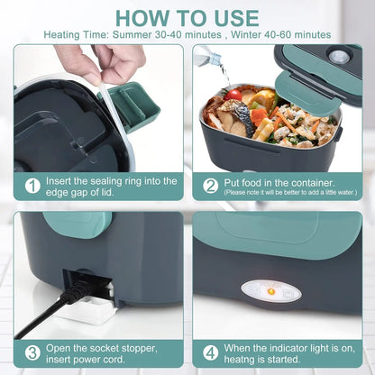 Electric Lunch Box Food Warmer Portable Food Heater for Car Or Home