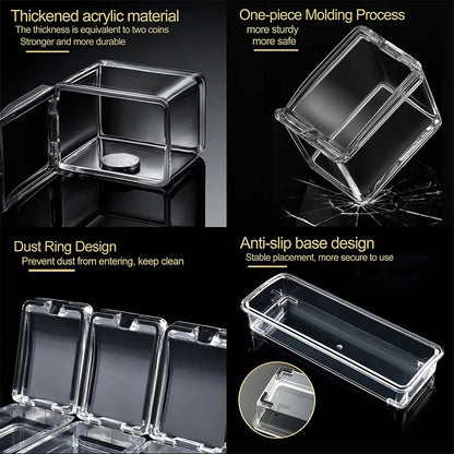 Clear Seasoning Jars Kitchen Organizer Storage Boxes Condiment Containers with Lids Spice Sugar Salt Bottle Kitchen Accessories