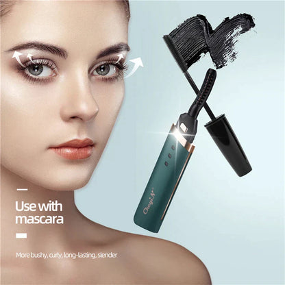 CkeyiN Electric Heated Eyelash Curler USB Rechargeable Eyelashes Curler Quick Heating Natural Eyelash Curler Long Lasting Makeup